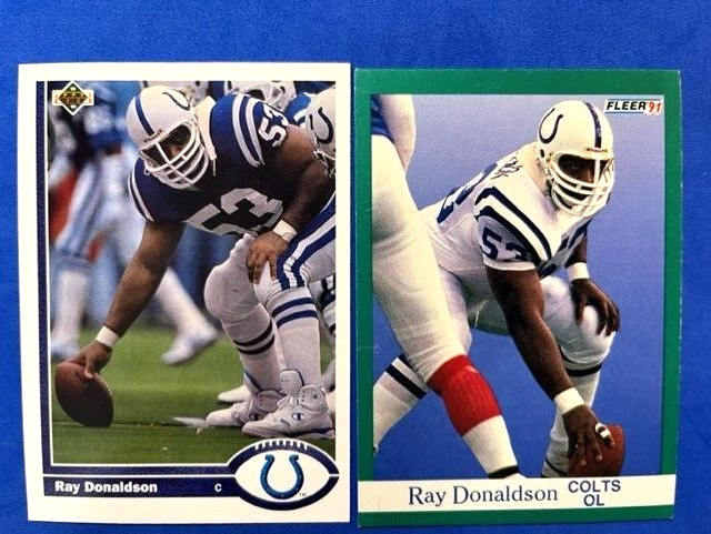 NFL - Ray Donaldson 1991 Upper Deck & 1991 Fleer Football - Colts
