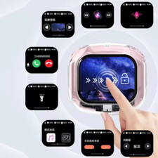 Wireless Bluetooth-compatible Earphones Intelligent Touch Color LCD Screen TWS