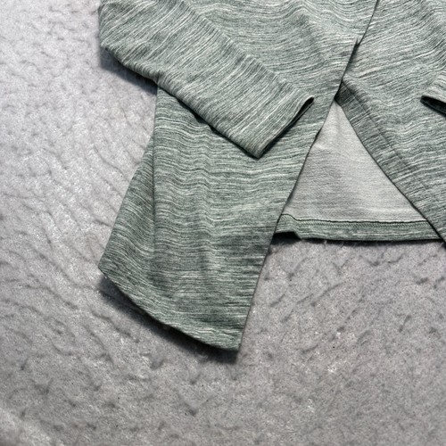 Danskin Terry Wrap Cardigan Sweater Heather Green Cowl Neck Womens Size Small S - Picture 2 of 13