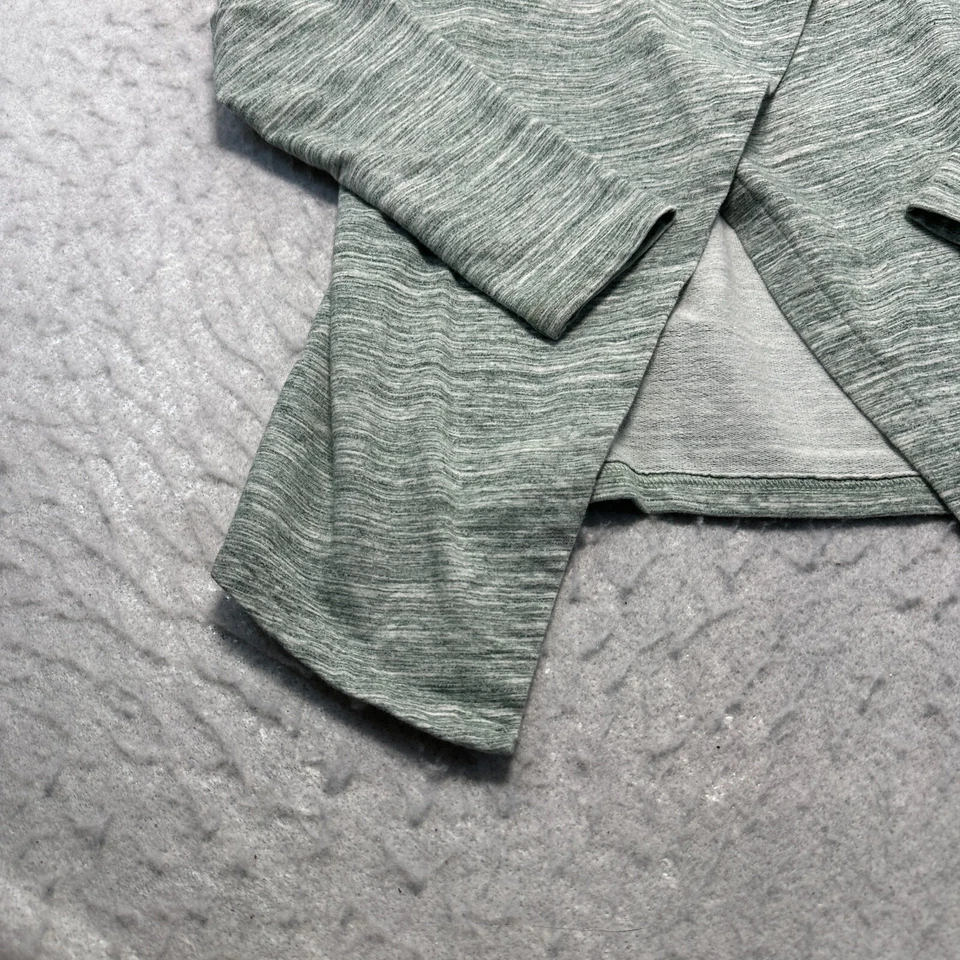 Danskin Terry надежном кардиган свитер вересковый зеленый капот шеи женщин размер маленький S - Изображение 2 из 4