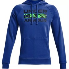 Under Armour Hoodie, Men's Large, Rival Fleece Signature Box Hoody New With Tags