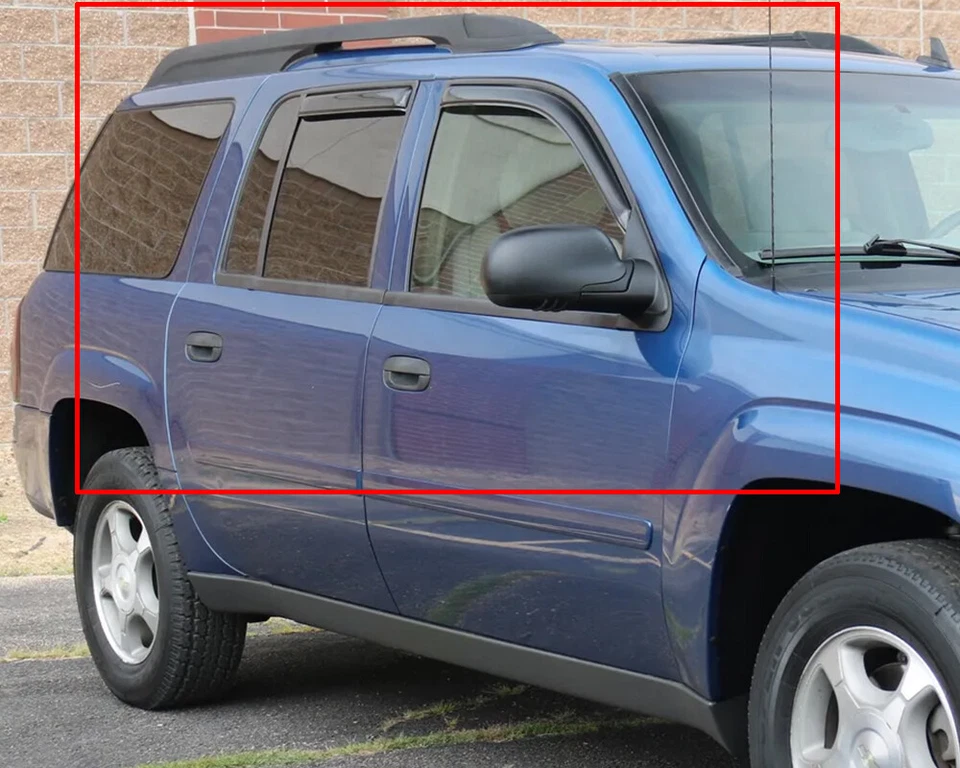 IN-CHANNEL Window Visors Sun Vent Guard Fit 2002-2006 Chevrolet Trailblazer EXT - Imagem 2 de 4