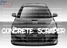 Concrete Scraper Windshield Banner Decal Sticker Lowered Jdm Slammed Low Stance