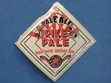 BEER Brewery STICKER ~ The PIKE Seattle Brewing Heirloom Amber Ale ~ Seattle, WA