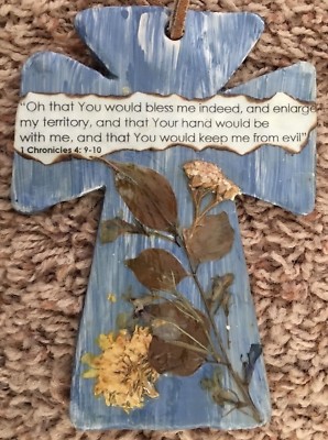 Blue 4X5.5'' Sign - Bless Me ......Keep Me From Evil