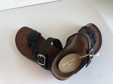 New summer slippers genuine leather-USA-8M BLACK