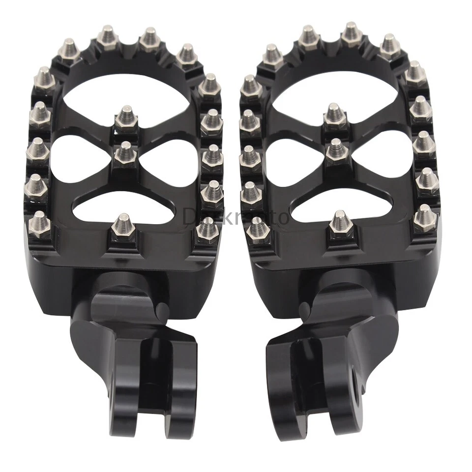 Reposapiés delanteros anchos estilo MX negros para Triumph Scrambler 2006-2015 Foto 3 de 4