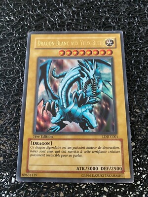 carte yu-gi-oh 1ere edition - Dragon blanc aux yeux bleus - LDD
