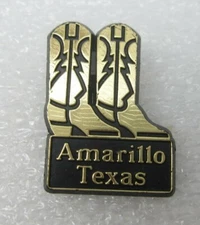 Amarillo Texas Cowboy Boots Lapel Pin (A685)