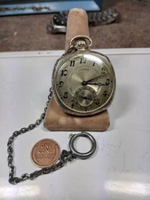 Working Vintage 1926 Illinois 405 Cushion Case 12s Pocket Watch