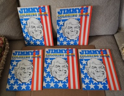 VTG 1976 Jimmy's Coloring Book Artist Neal Adams Jimmy Carter Lot of 5 VF