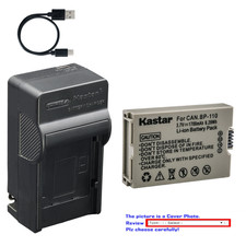 Kastar BP-110 Battery AC USB-C Charger for Canon VIXIA HF R20 R21 R26 R27