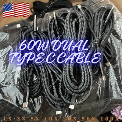 Lot 10FT USB-C Type C Fast Cable PD For Samsung MacBook iPad iPhone 16 17 15 16e