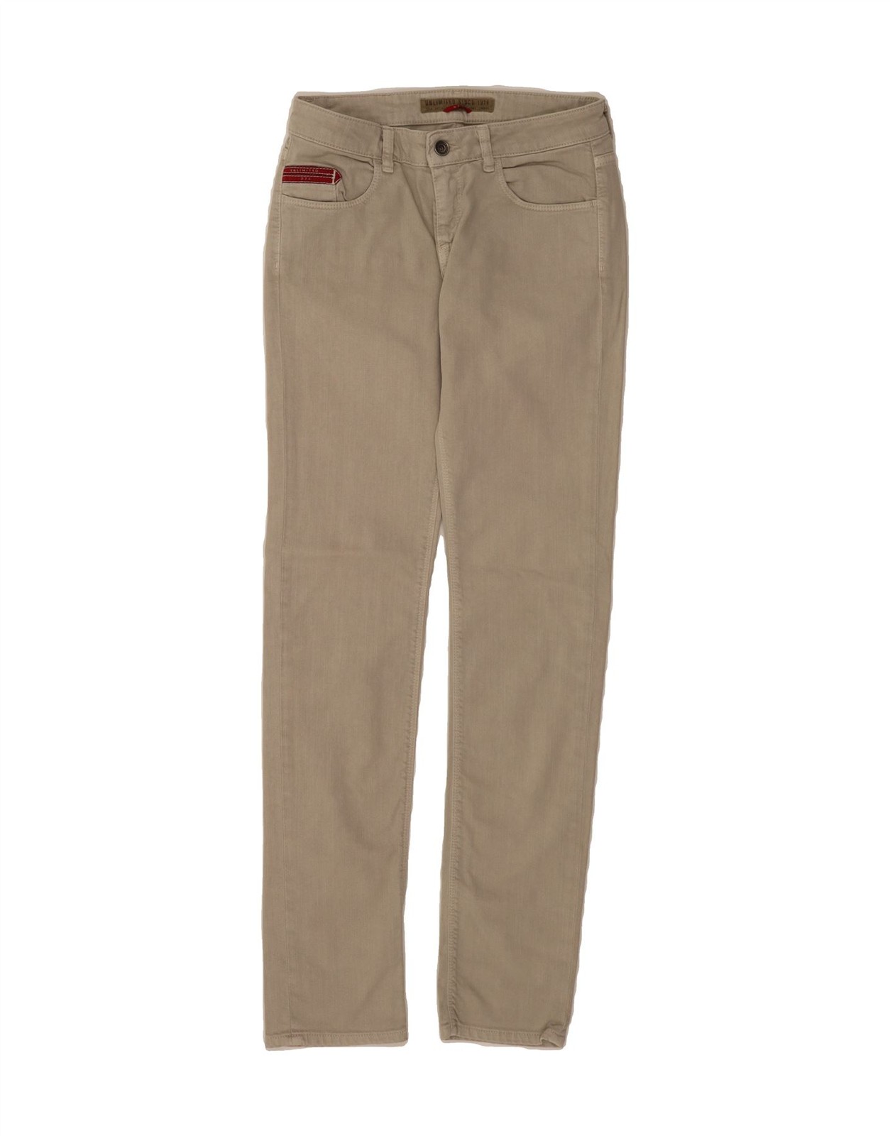 UNLIMITED Womens Slim Jeans W28 L32 Beige Cotton AG04