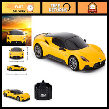 1:24 Scale Remote Control Maserati MC20 - Yellow, 2.4GHz, LED Lights, Racing Toy