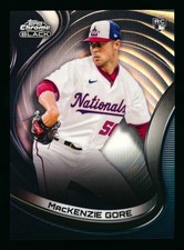 2022 TOPPS CHROME BLACK MACKENZIE GORE RC REFRACTOR RANGERS ROOKIE SP #120/199!