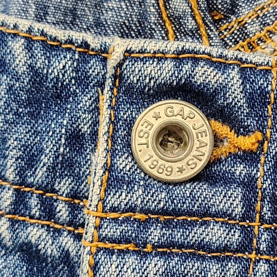 Falda Vintage Y2K GAP Mujer 6 Azul Denim Lápiz Mini Informal Academia Clásica Foto 2 de 4