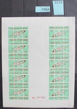 Raketenpost, Vignette "ZR-RAKETE - PERPIGNAN", 10er Kleinbogen  (5175)