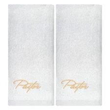 2 Pcs Pastor Towels Man of God Towel for Father's GiftWhitePastor