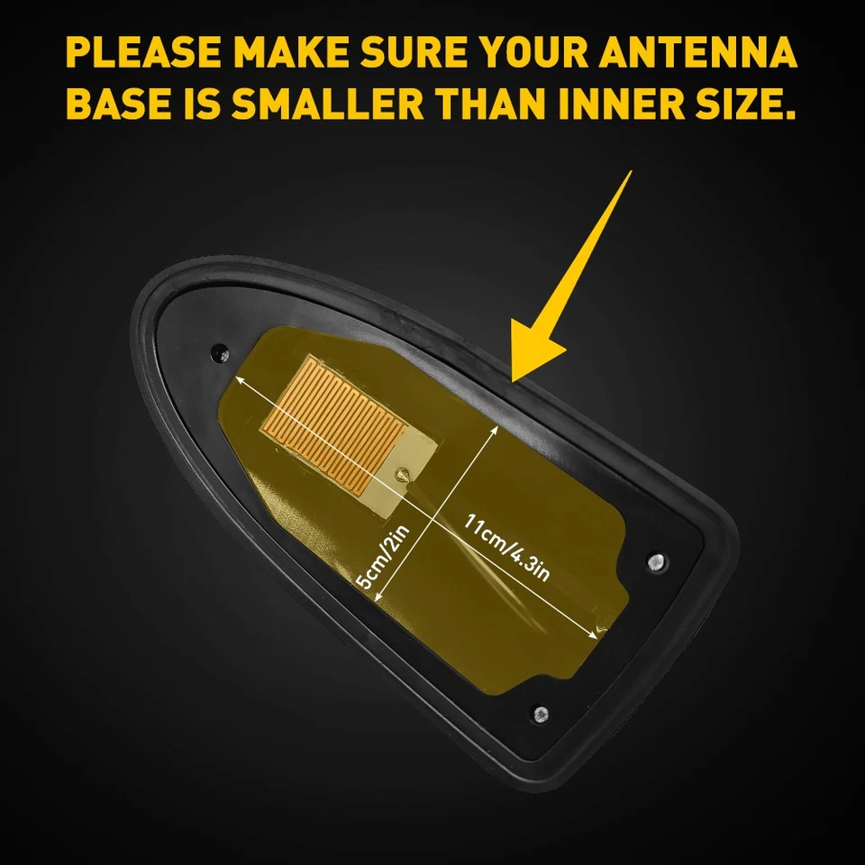 Aleta de tiburón universal para antena maletero coche SUV Street Rod Pickup fibra de carbono Foto 3 de 4