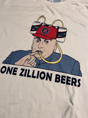 Barstool Sports Dr Evil Austin Powers Beer Parody T-Shirt LARGE Funny Portnoy 