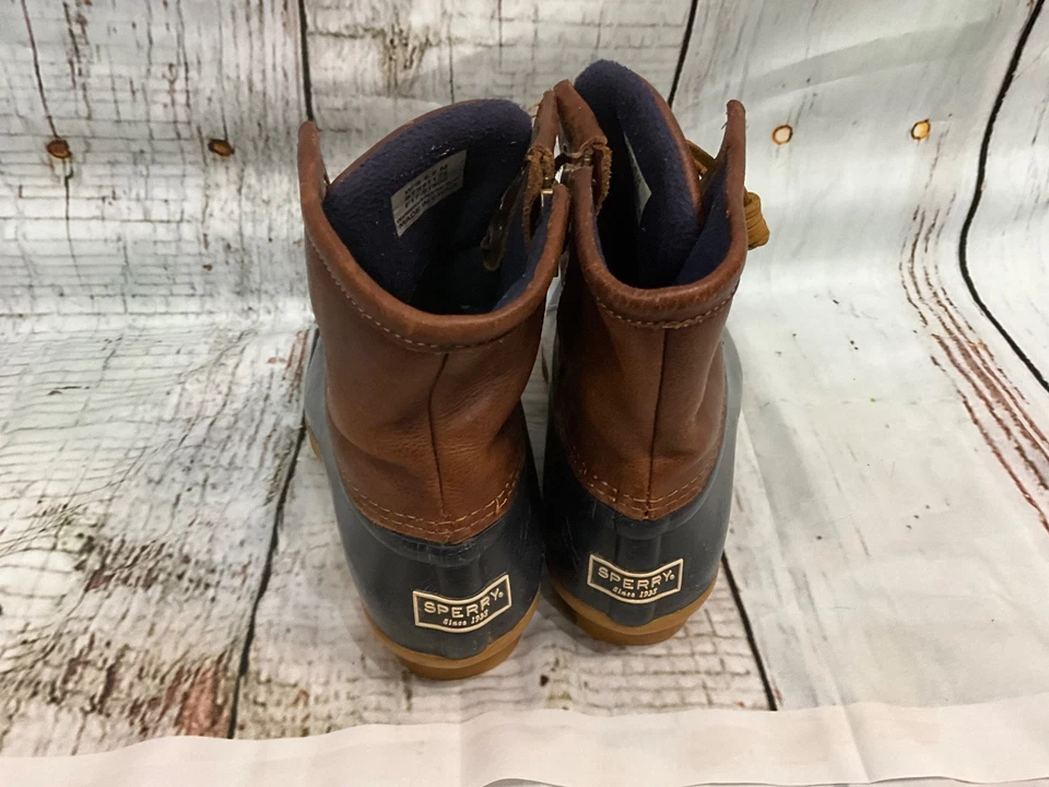 Sperry Top Sider Women’s Saltwater Duck Boots Blue & Brown leather Size 6.5 - Image 2 of 4