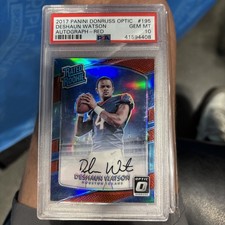 2017 Panini Donruss Optic Deshaun Watson Rookie #195 Auto /50 PSA 10