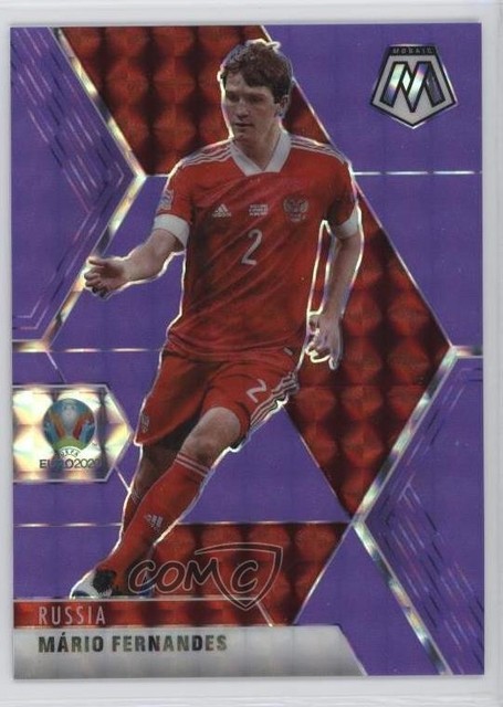 2021 Panini Mosaic UEFA Euro 2020 Fluorescent Purple Prizm 40/70 Mario Fernandes
