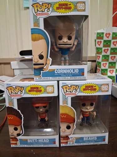 Funko POP! Television Beavis, Butthead & Cornholio Set Of 3 Funko Pops. New.