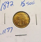1892 Victoria Gold Half Sovereign — photo from another recent sale