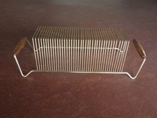 Vintage LP Record 40pc Rack Stand Album Holder Brass VERY NICE FOR STEREO UNUSED