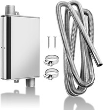 120Cm/47.2" Diesel Heater Exhaust Pipe with Upgraded Muffler and Clamps, 1"/2.5C