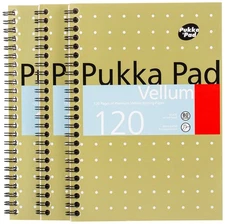 Pukka Pad 836893 Notebook Wirebound Perforated Ruled 120pp 80gsm A5 Vellum Ref V