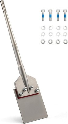 6'' SDS Max Floor Scraper Heavy Duty Thinset Removal Tool with 4 Spare Bolts