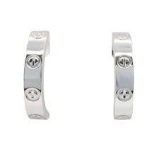 CARTIER Love Pierced earrings SM 18KWG White Gold Used women