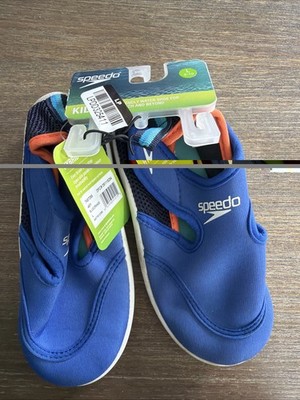 Speedo Kids/Toddler Hybrid Water Shoes Royal Blue/Orange, Size M Small 7-8