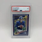 2025 Donruss  Jaxson Dart #2 "The Rookies" Holo Blue Checkerboard Rookie PSA 9