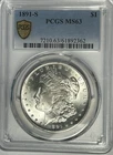 1891 S MORGAN DOLLAR PCGS PCGS MS 63