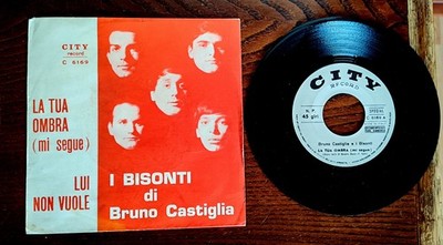 DIE BISONS und BRUNO CASTIGLIA DEIN SCHATTEN (folgt mir) 7'' Selten Promo Beat ITALY