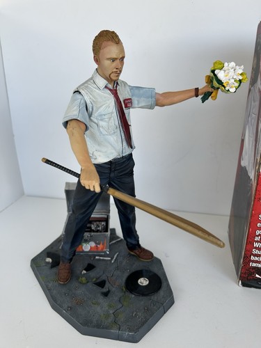 NECA Shaun of the Dead 12” figura parlante 2004 carrete juguetes Simon Pegg coleccionable - Imagen 5 de 10