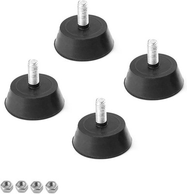 4 Stück Stellfüße M6, Verstellbare Möbelfüße M6, Gummipuffer M6 mit 32 mm Durch