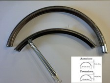 Coppia parafanghi Bici 16 Bicicletta Pieghevole Inox cromati vintage