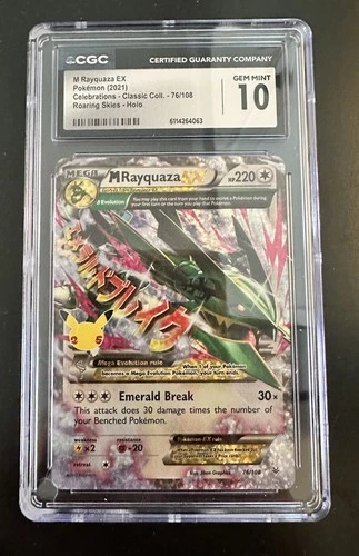 2021 Pokemon Celebrations Classic Coll. M Rayquaza EX 76/108 CGC 10 Gem Mint
