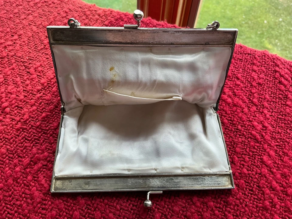 NOVIAS!!! Bolso sin asas de noche vintage de cristal austriaco con estrás ¡HERMOSO!! Foto 3 de 4