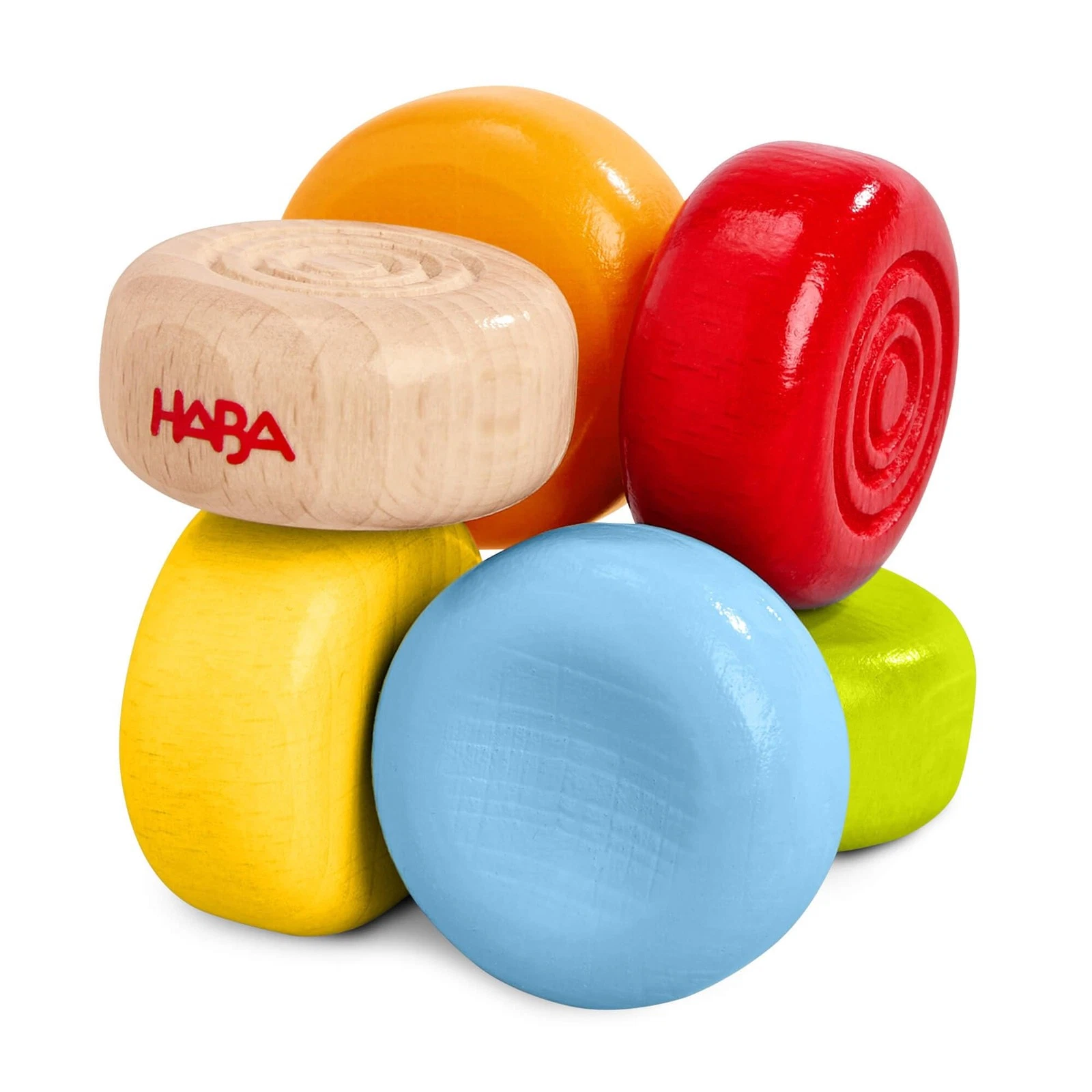 Color Drops Wooden Grasping & Baby Teether Toy – Sensory Toys for Babies & Ra...