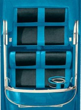 1957 Bel Air 2 Door Hardtop Blue Vinyl/Black & Blue Cloth Upholstery Set