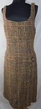 NWT Dolce & Gabbana Wool Plaid Tweed Tank Dress Mint 2006 F/W Vintage Pinafore