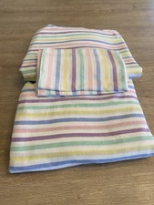 Vintage Candy Stripe X2 Single Flat Sheet + 1 Pillowcase
