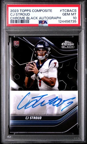 2023 Topps Composite Chrome Black Rookie Autographs CJ Stroud #TCBACS PSA 10