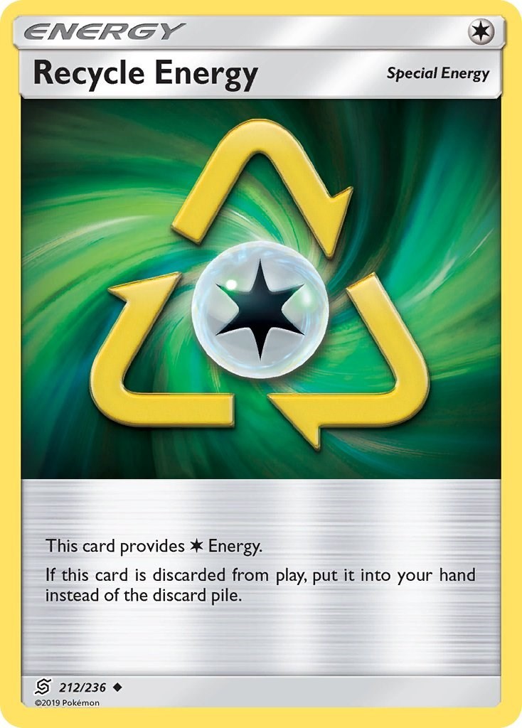 Recycle Energy (212/236) Uncommon NM SM11 SM - Unified Minds Pokemon TCG
